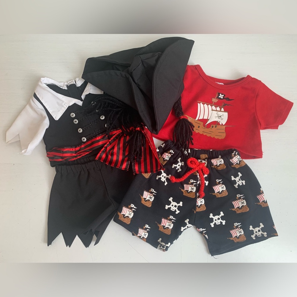 Build A Bear BABW Pirate Outfits Jack Sparrow Costume Pajamas